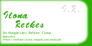 ilona retkes business card